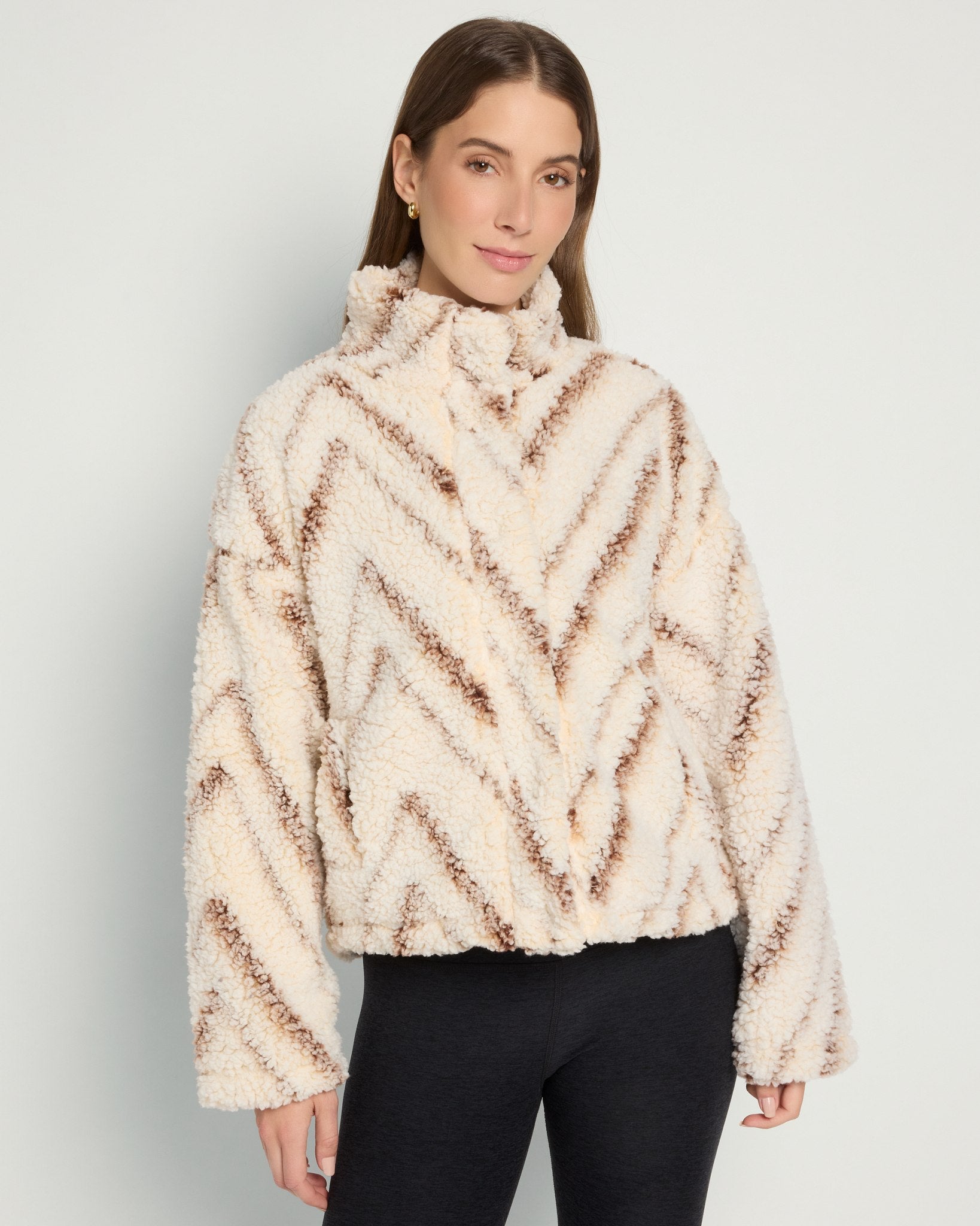 Ivory Neutral Chevron $|& Thread & Supply One Track Mind Jacket - SOF Front
