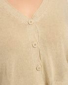 Oyster $|& Max Studio Linen Blend Sweater - SOF Full Front
