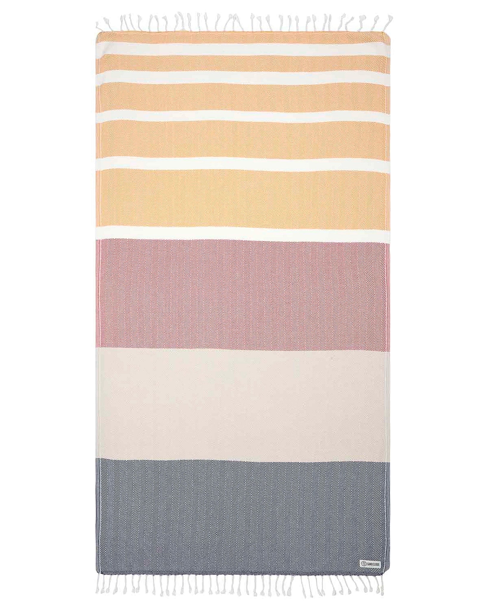 Multi $|& Sand Cloud Range Stripe Dobby Towel - VOF Detail