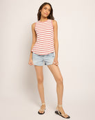 Ivory Red $|& Thread & Supply Euclid Stripe Tank - UGC On Fig