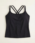 Black $|& Interval Cloudlight Nimble Long Crop Tank - Hanger Detail