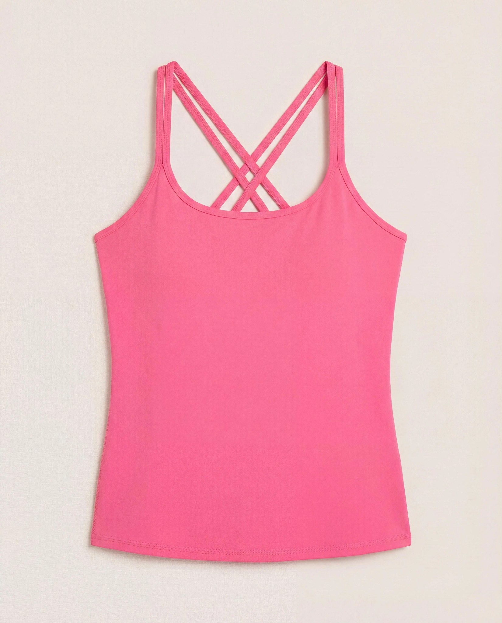 Fuchsia $|& Interval Cloudlight Nimble Long Crop Tank - Hanger Detail