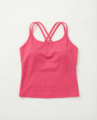 Fuchsia $|& Interval Cloudlight Nimble Long Crop Tank - Hanger Detail