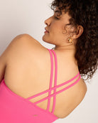 Fuchsia $|& Interval Cloudlight Nimble Long Crop Tank - VOF Front