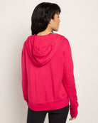 Magenta $|& Interval Flex Fleece Zip Hoodie - SOF Back
