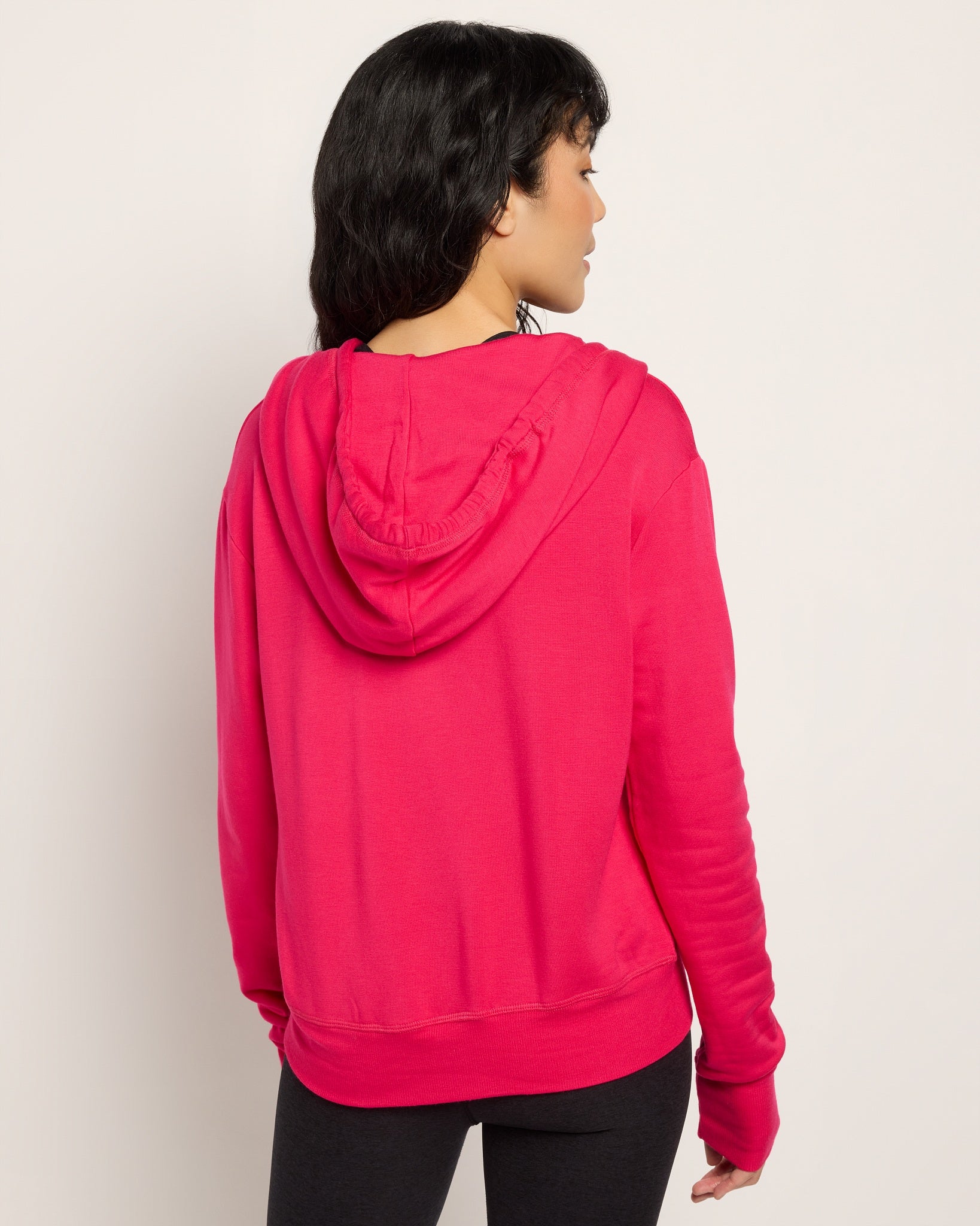 Magenta $|& Interval Flex Fleece Zip Hoodie - SOF Back