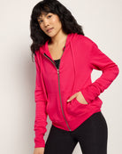 Magenta $|& Interval Flex Fleece Zip Hoodie - SOF Front