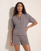 Charcoal $|& Interval Ridley Quarter Zip - SOF Front