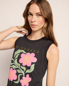 Faded Black $|& Interval Kindness Matters" Terrain Muscle Tank - VOF Front