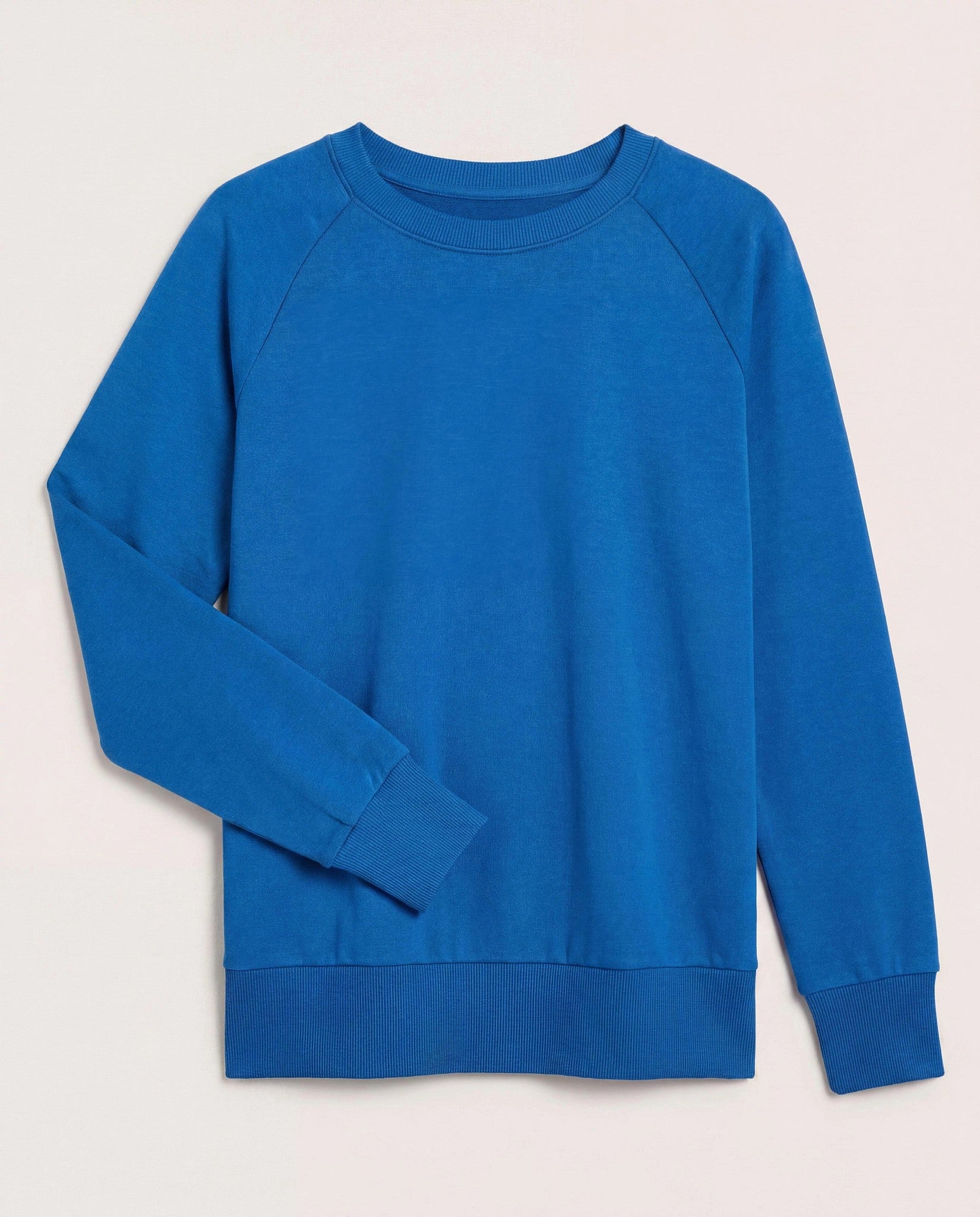 Electric Cobalt $|& Interval Flex Fleece Crew - Hanger Detail