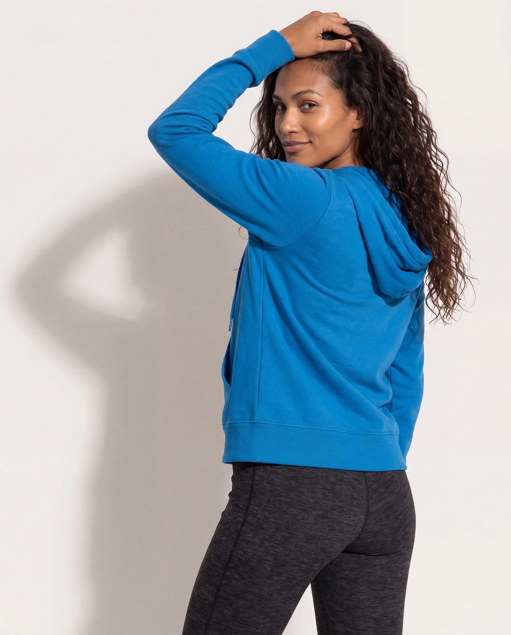Electric Cobalt $|& Interval Flex Fleece Zip Hoodie - SOF Back