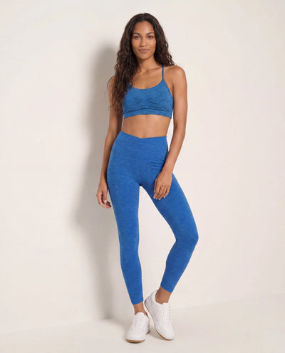 Electric Cobalt Heather $|& Interval FlowHeather Sculpt Crossover Leggings - UGC On Fig