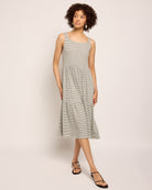 Ivory/Black $|& SEAS Surf Tiered Dress - SOF Front
