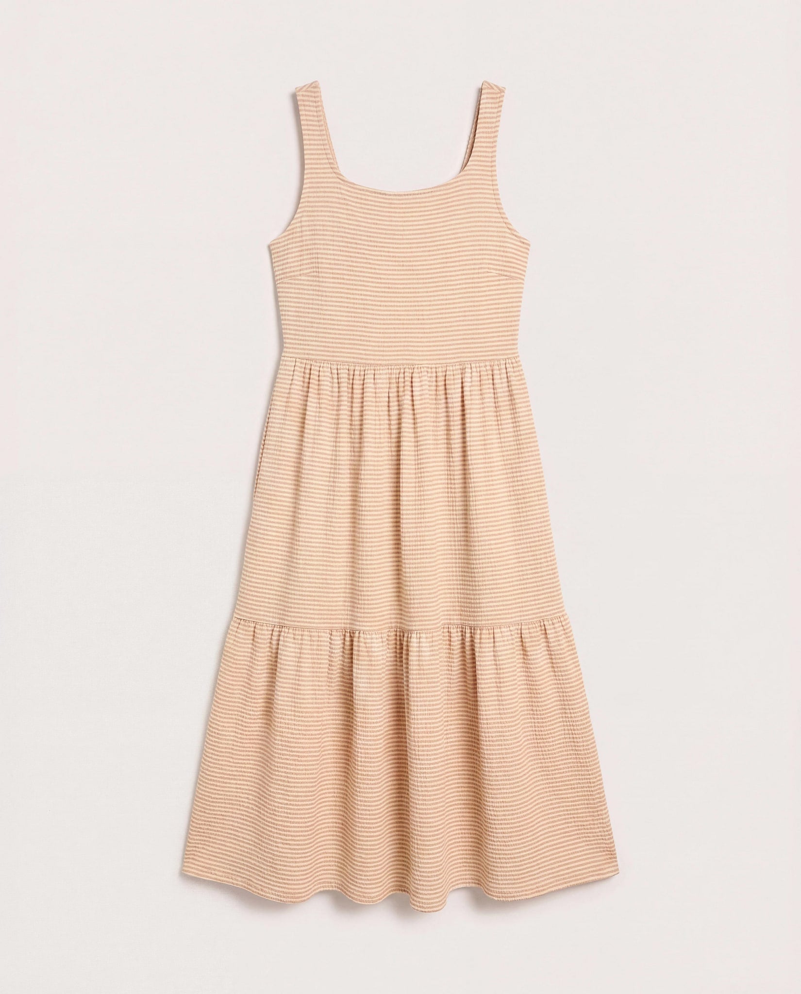 Cream/Taupe $|& SEAS Surf Tiered Dress - Hanger Detail
