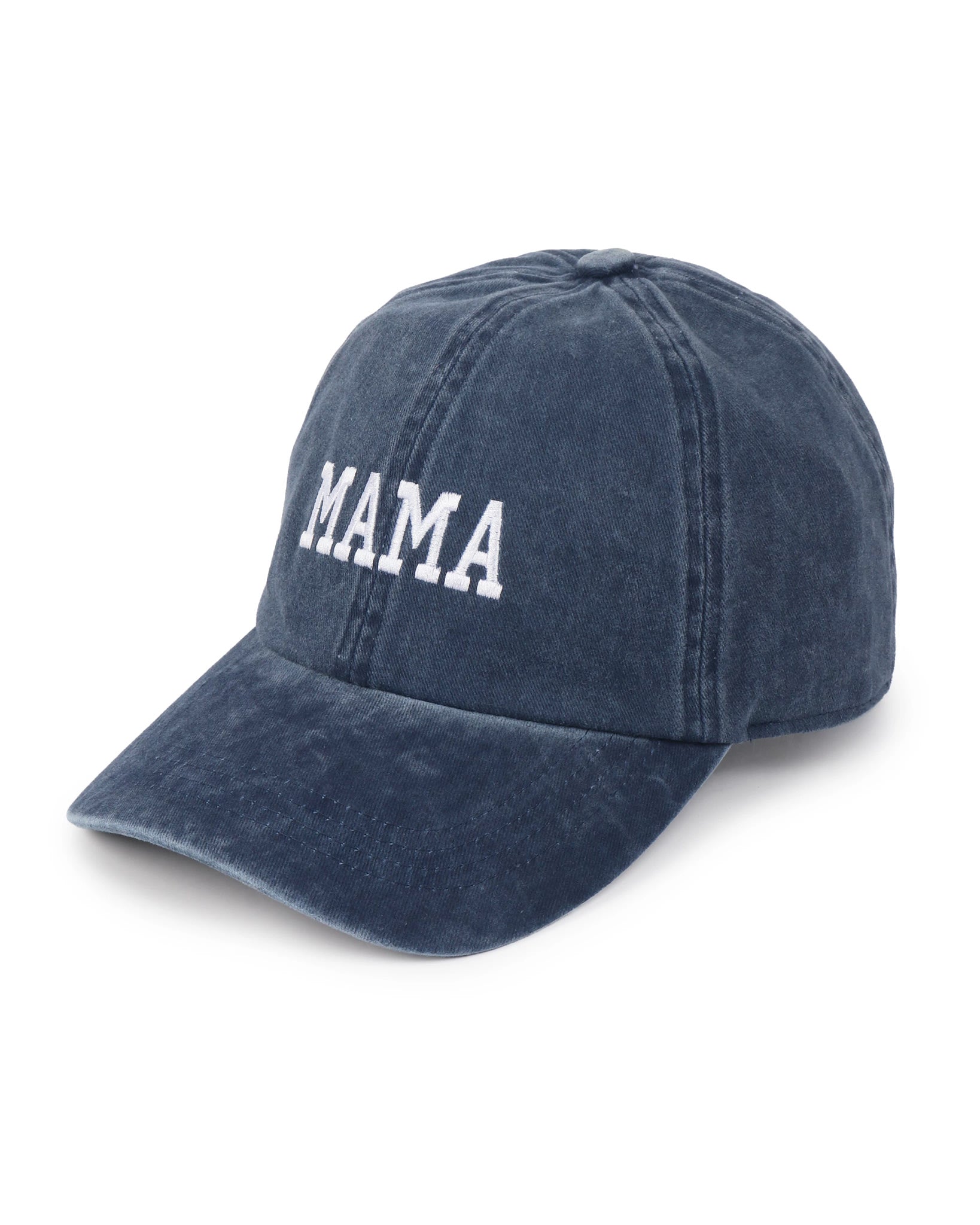 Navy/White $|& David & Young Mama Embroidered Baseball Cap - Hanger Front