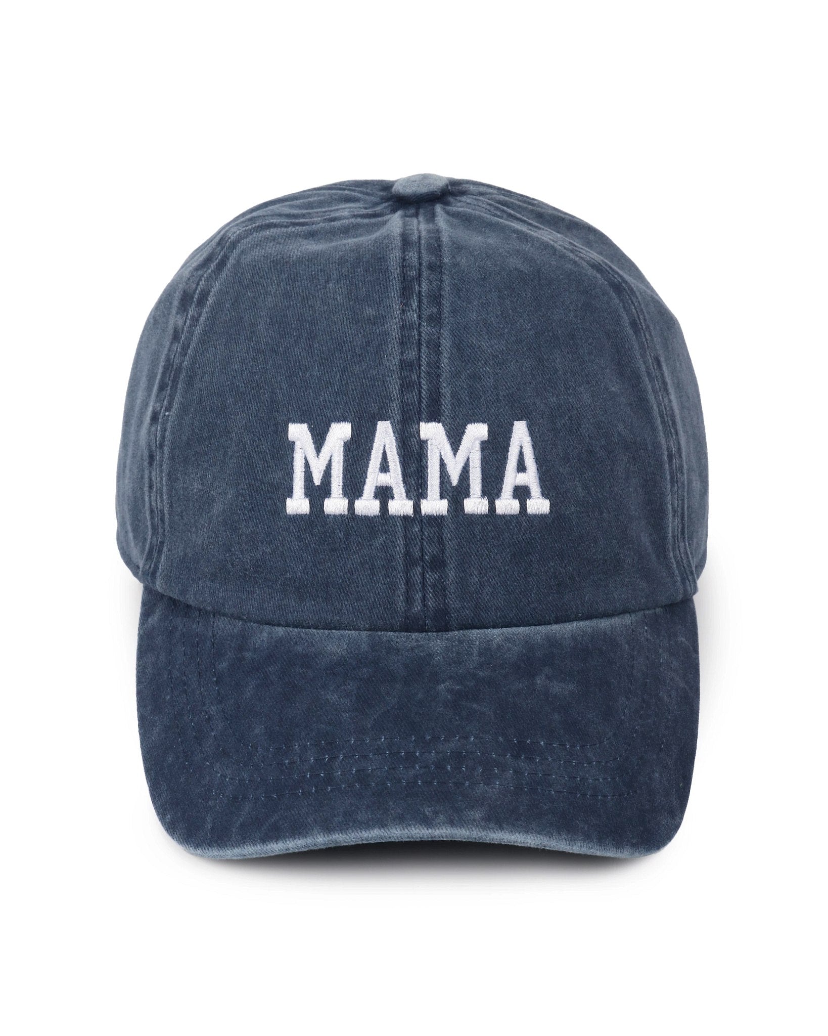 Navy/White $|& David & Young Mama Embroidered Baseball Cap - VOF Detail