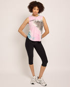 Lt Fuchsia Tie Dye $|& Interval Aspire Graphic Tank "Progress / Perfection" - SOF Full Front