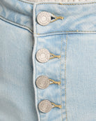 Light Wash $|& Bayeas High Rise Wide Leg With Frayed Hem - SOF Full Front