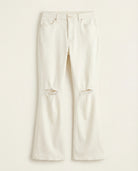 Ecru $|& Bayeas Emily High Rise Distressed Flare Pants - Hanger Detail