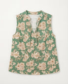 Kalamata $|& SEAS Ollie Printed V-Neck Sleeveless Top - Hanger Detail