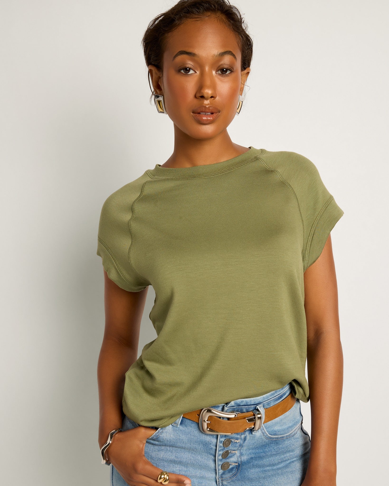 Moss $|& SEAS Fern Tee - VOF Front