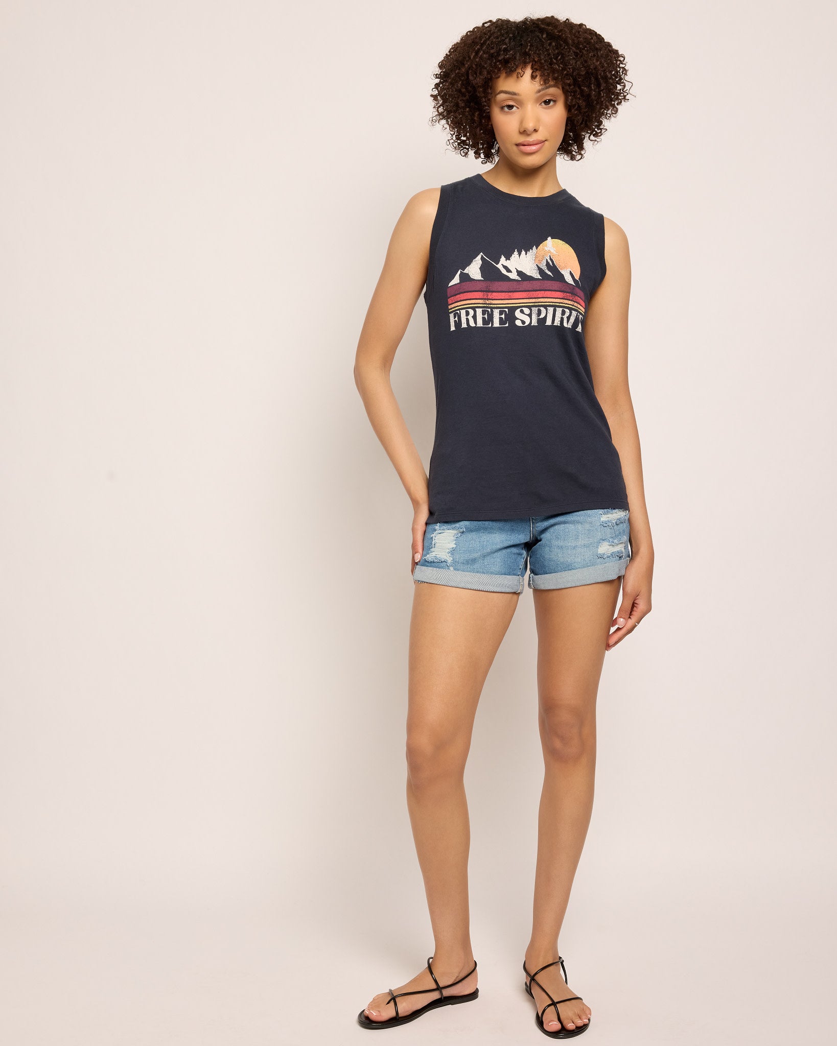 Mariner Midnight $|& Herizon Willow Muscle Tank "FREE SPIRIT" - UGC On Fig