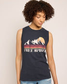 Mariner Midnight $|& Herizon Willow Muscle Tank "FREE SPIRIT" - SOF Front