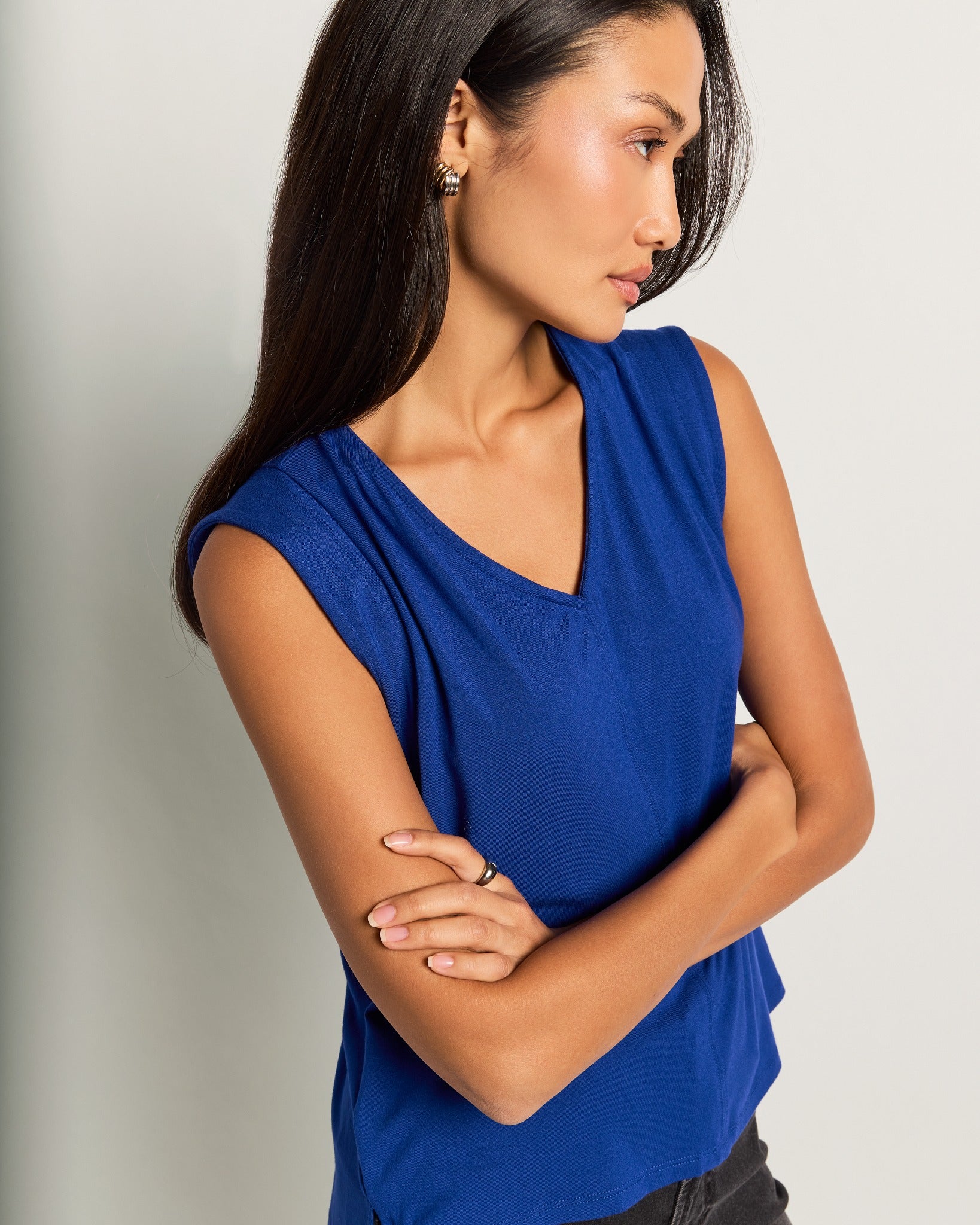 Royal $|& SEAS Libre V-Neck Tank - SOF Full Front