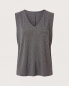 Charcoal Heather $|& SEAS Libre V-Neck Tank - Hanger Detail