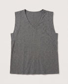 Charcoal Heather $|& SEAS Libre V-Neck Tank - Hanger Detail