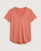 Terracotta $|& SEAS Camden V-Neck Tee - Hanger Detail