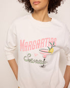 White $|& SEAS Blossom Sweatshirt  "MARGARITAS" - SOF Full Front