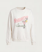 White $|& SEAS Blossom Sweatshirt  "MARGARITAS" - Hanger Detail