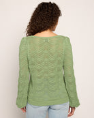 Kalamata $|& SEAS Ocean Waves Scoop Neck Sweater - SOF Back