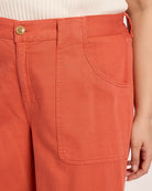 Red Clay $|& Liverpool Stride Utility Wide Leg Crop - SOF Full Front