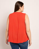 Amber Haze $|& Skies Are Blue Solid Trim Detail Blouse - SOF Back