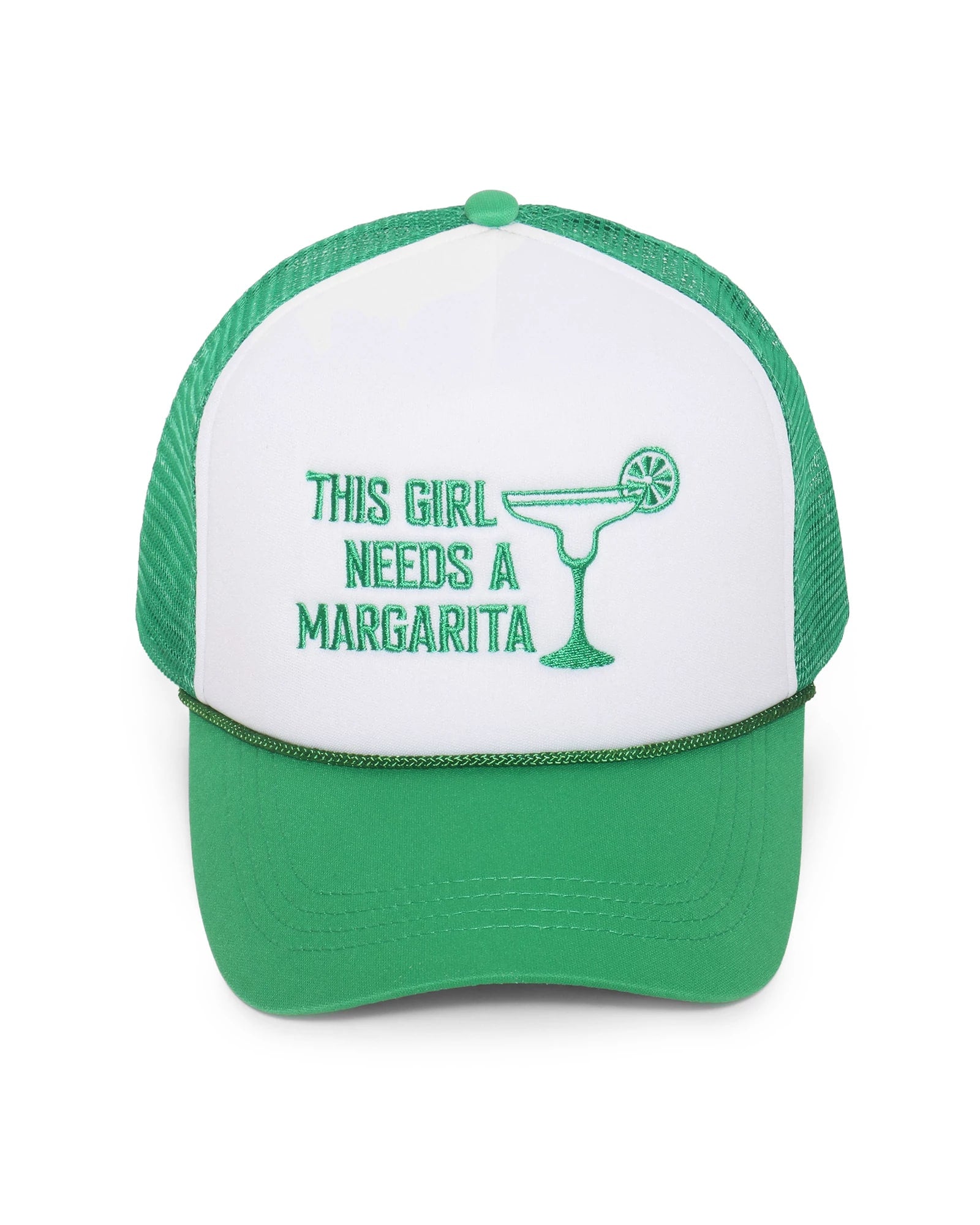 Kelly Green $|& David & Young This Girl Needs a Margarita Mesh Back Cap - VOF Detail