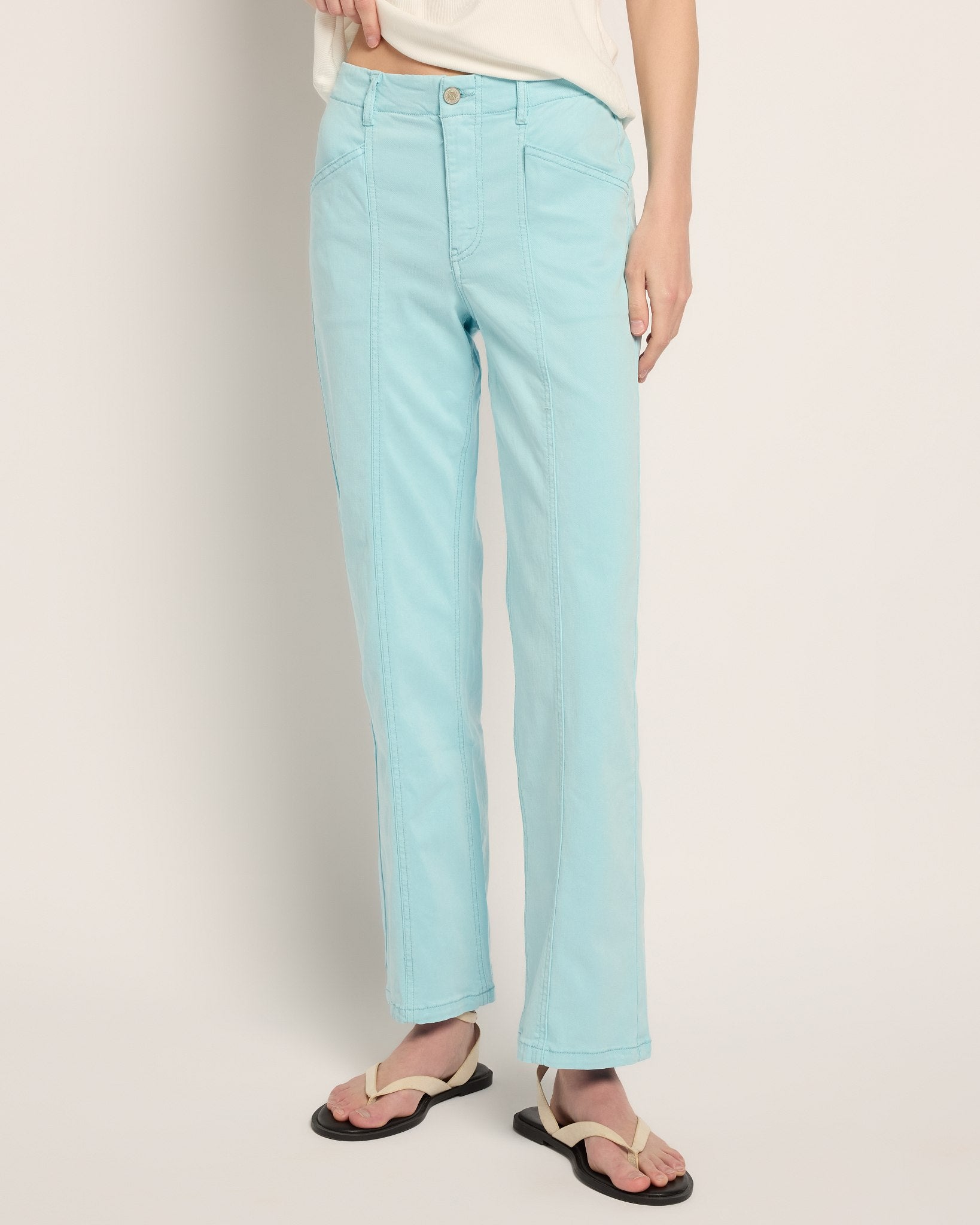 Pool Blue $|& SEAS Muse Wide Leg Pant - SOF Front