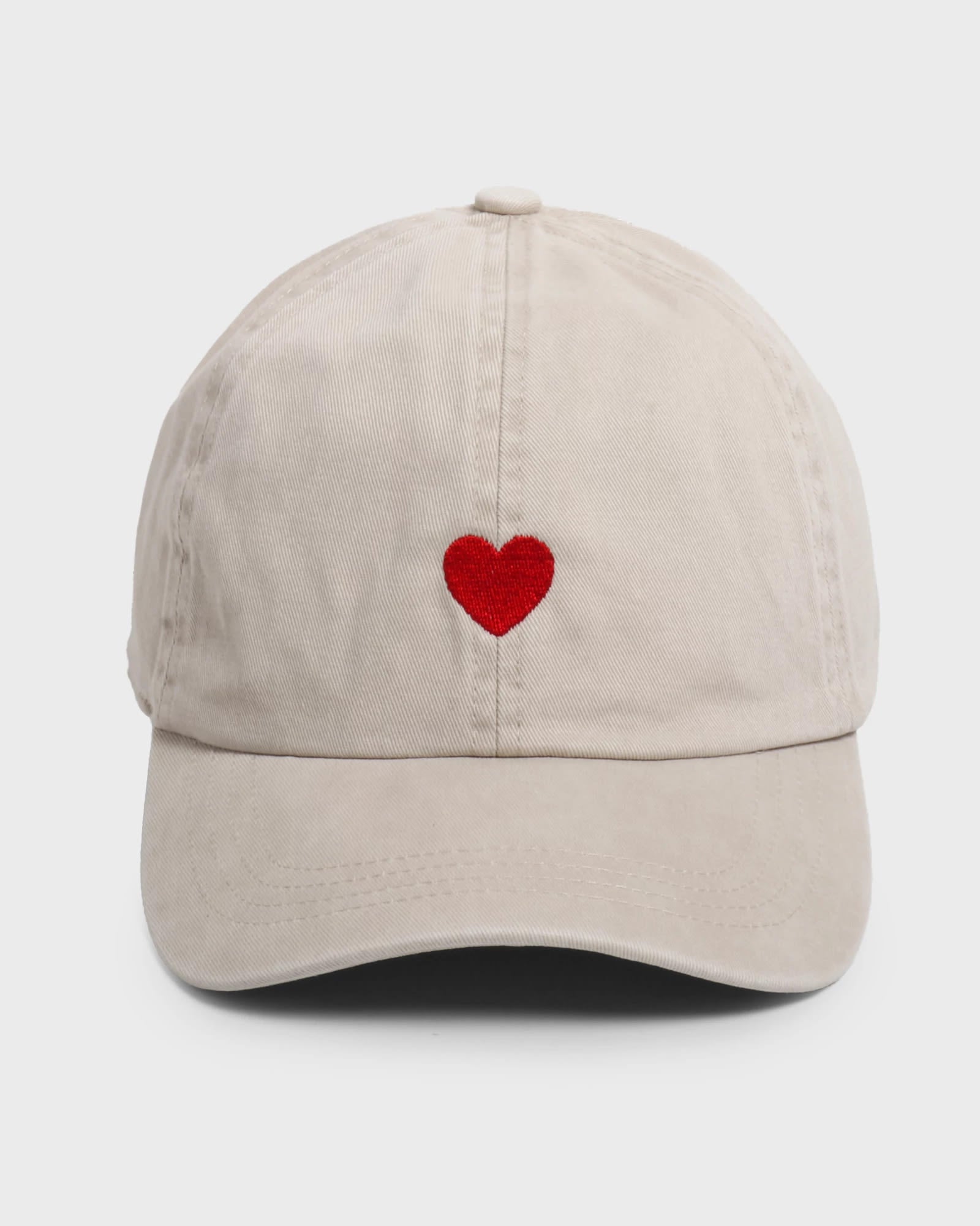 Stone $|& David & Young Embroidered Heart Baseball Cap - VOF Detail