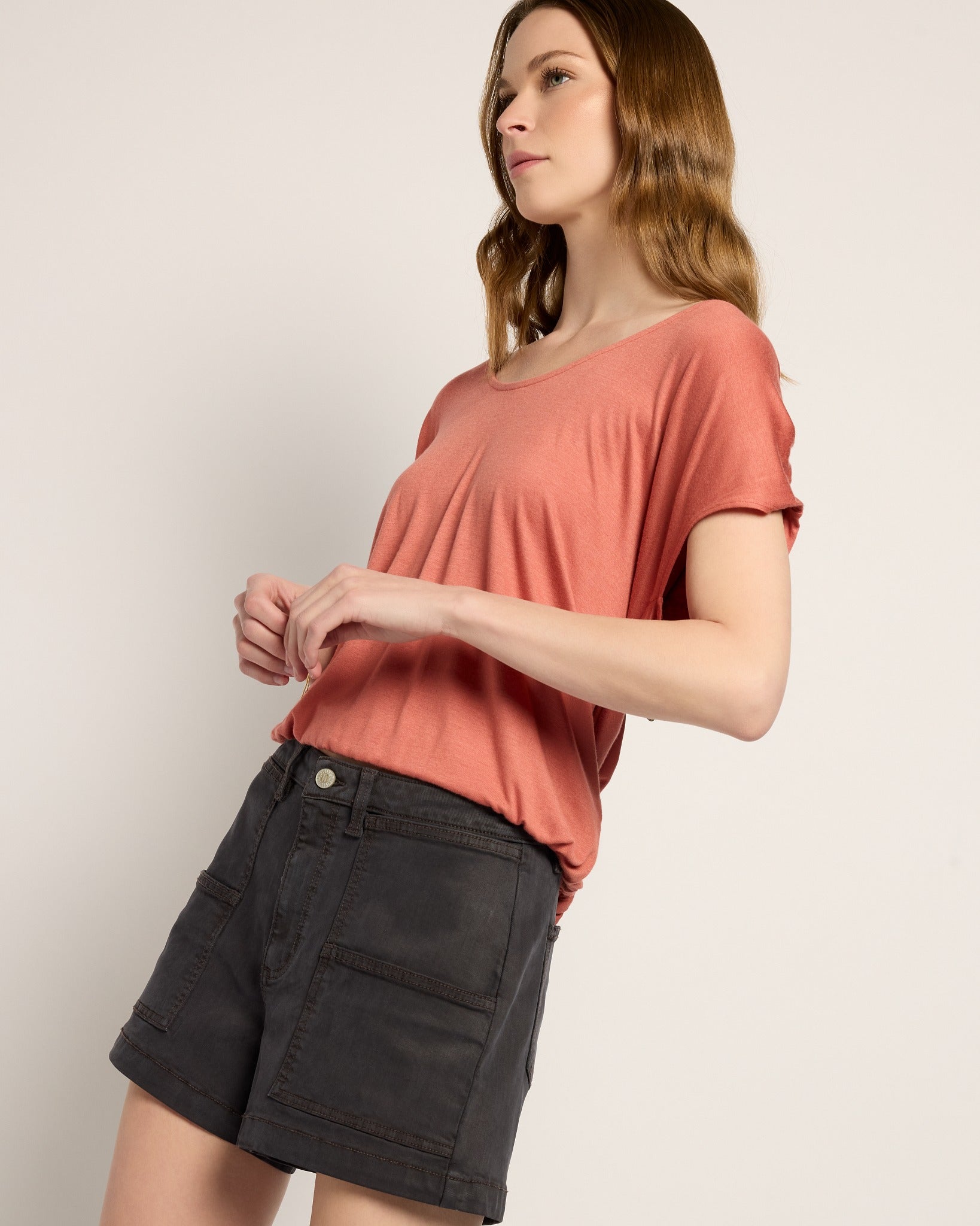 Vintage Black $|& SEAS Oasis Patch Pocket Short - VOF Front
