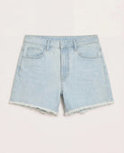 Clear Sky $|& SEAS Maple Distressed Short - Hanger Detail