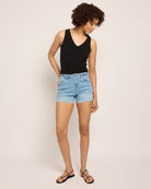 Light Wash $|& Herizon Boyfriend Cuffed Short - UGC On Fig