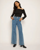 Black $|& Natural Life One Shoulder Long Sleeve Top - UGC On Fig