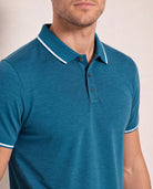 Oxide Teal Spacedye $|& SDOS Active Polo - SOF Full Front