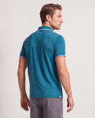 Oxide Teal Spacedye $|& SDOS Active Polo - SOF Back