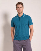 Oxide Teal Spacedye $|& SDOS Active Polo - SOF Front