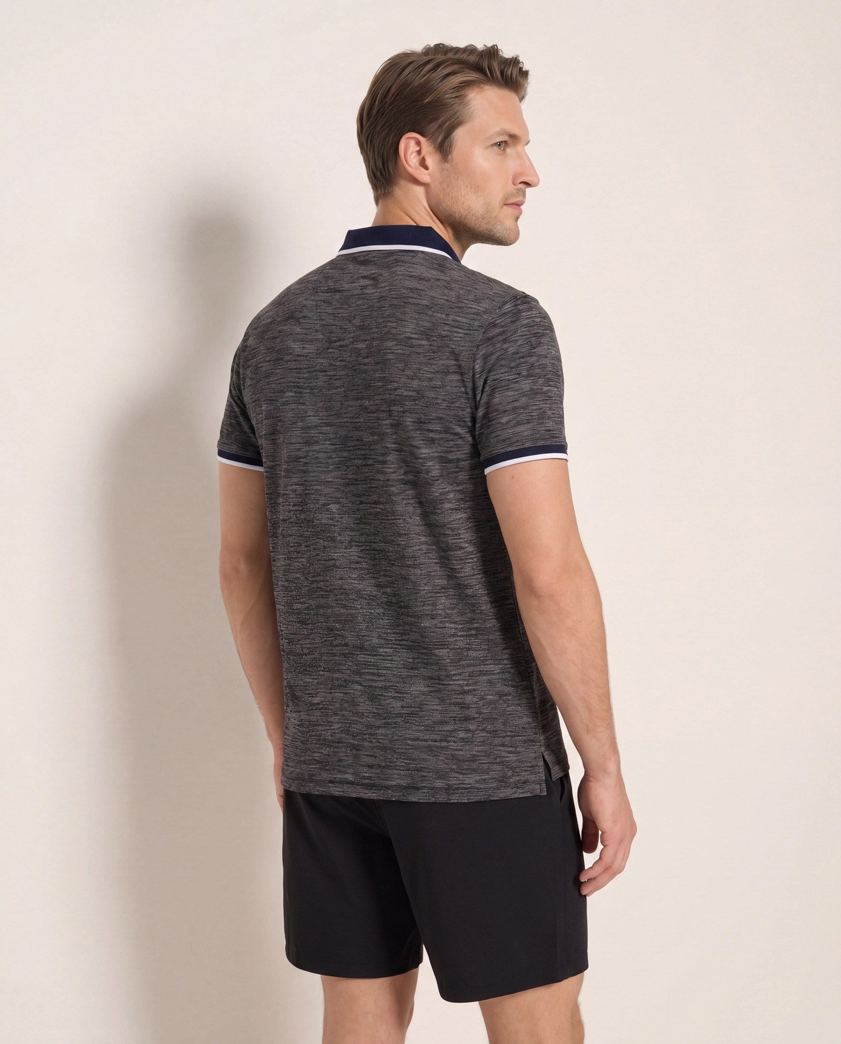 Stealth Shadow Spacedye $|& SDOS Active Polo - SOF Back