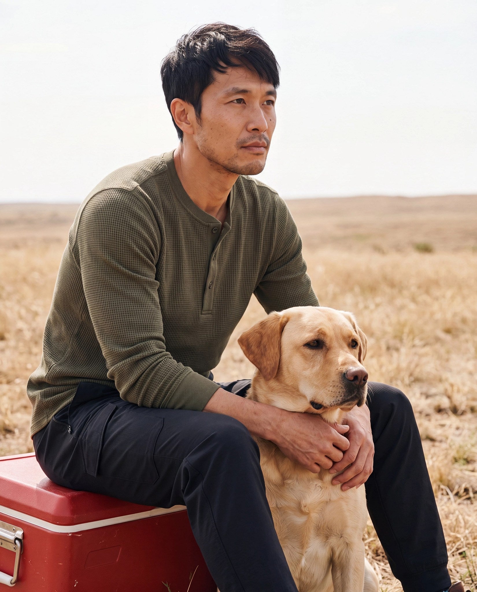 Combat Olive $|& SDOS Waffle Thermal Henley - SOF Side