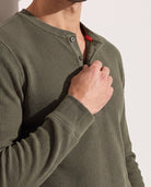 Combat Olive $|& SDOS Waffle Thermal Henley - SOF Full Front