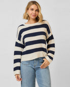 Navy $|& Cozy CO Striped Pullover Sweater - VOF Detail